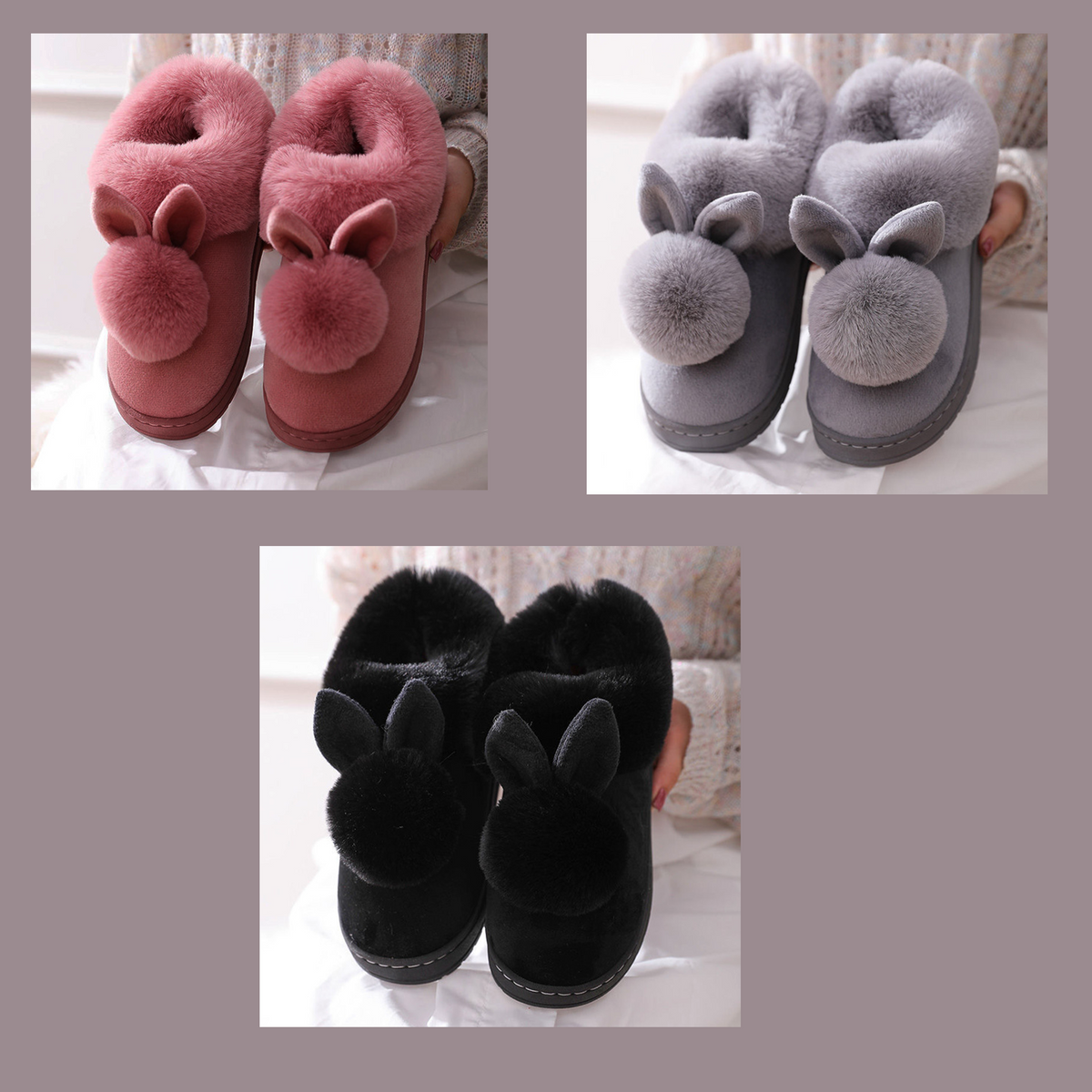 Fluffy pantoufles – huggie