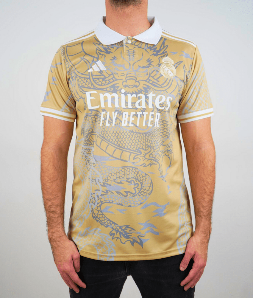 MAILLOT SPÉCIAL « DRAGON » DU REAL MADRID 2023/24 (DORÉ)