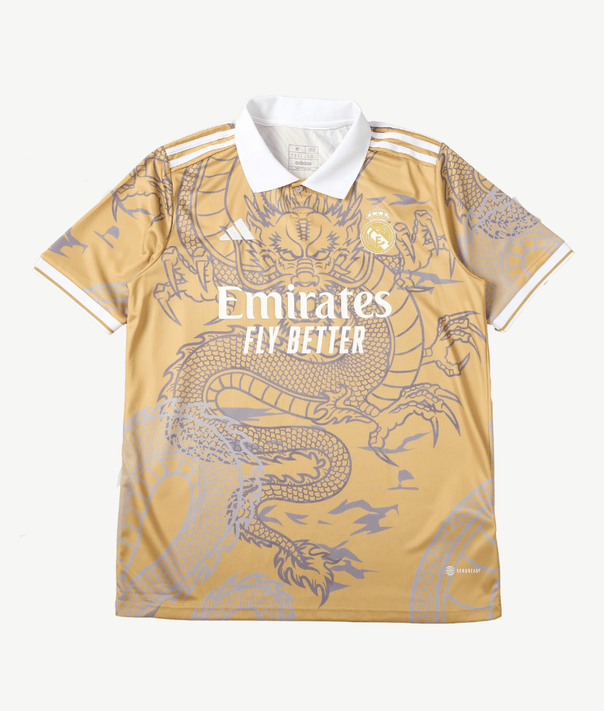 MAILLOT SPÉCIAL « DRAGON » DU REAL MADRID 2023/24 (DORÉ)