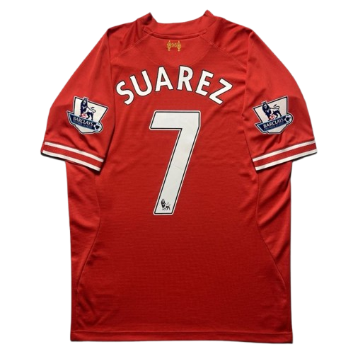 Maglia retrò da casa del Liverpool 2013/14 – Luis Suárez #7, era Warrior