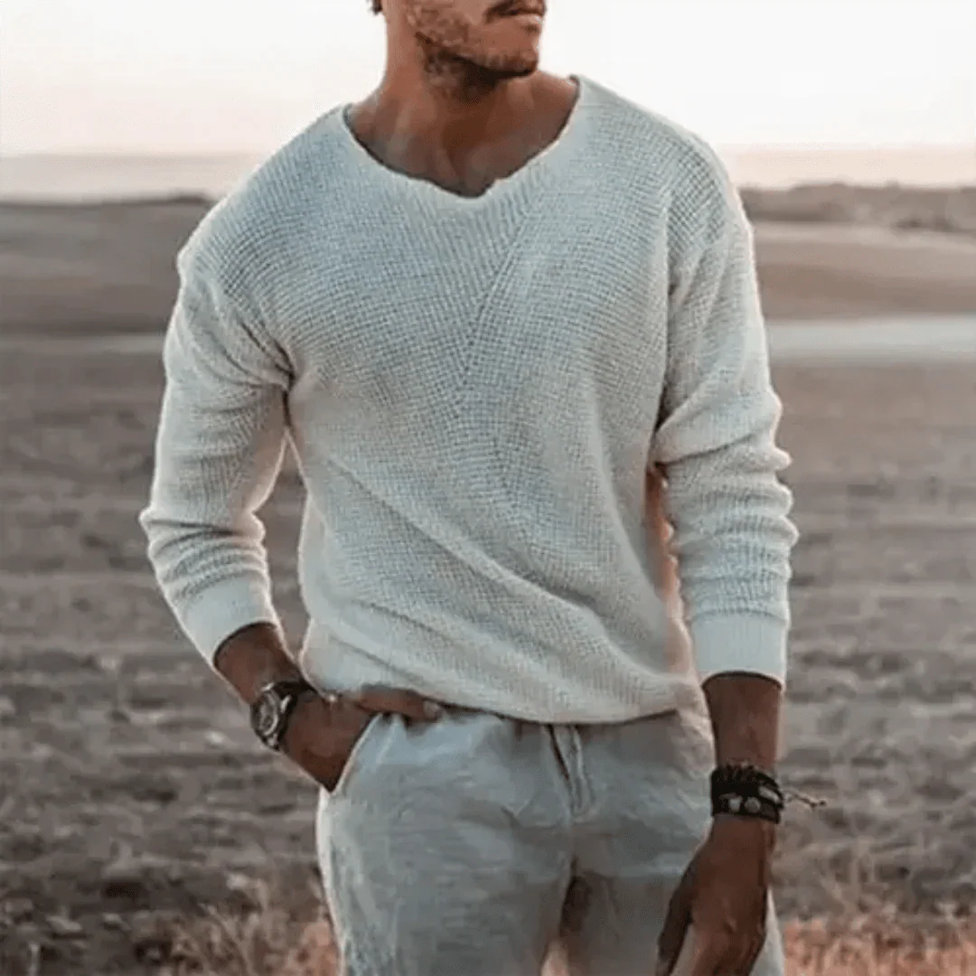 Sweater Men Warm Long-Sleeved Classic Knit Pullover