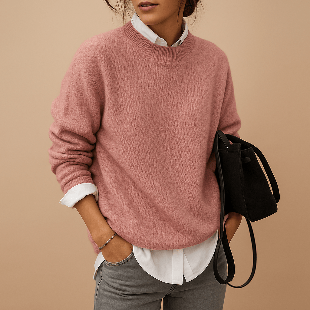 Sweater Women Elegant Comfortable Fit Minimalist Knit Finish Design