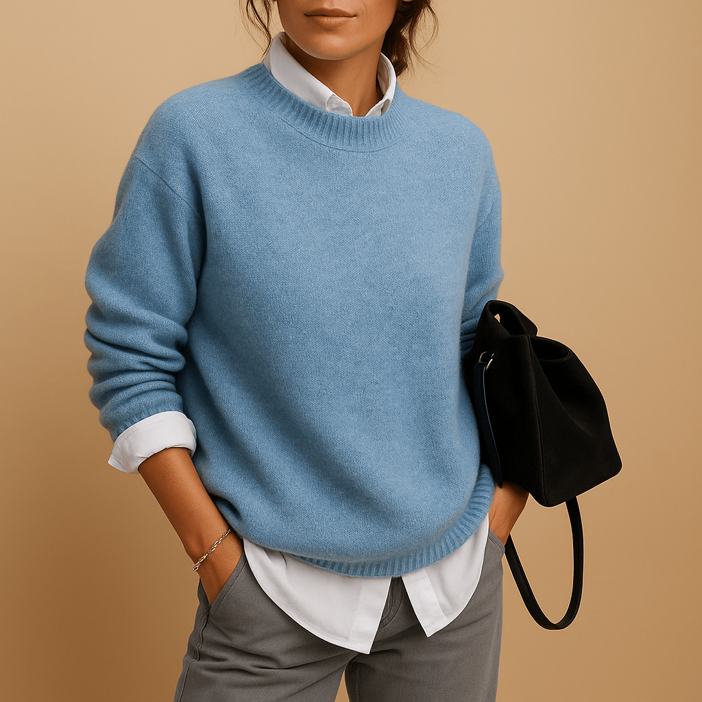 Sweater Women Elegant Comfortable Fit Minimalist Knit Finish Design