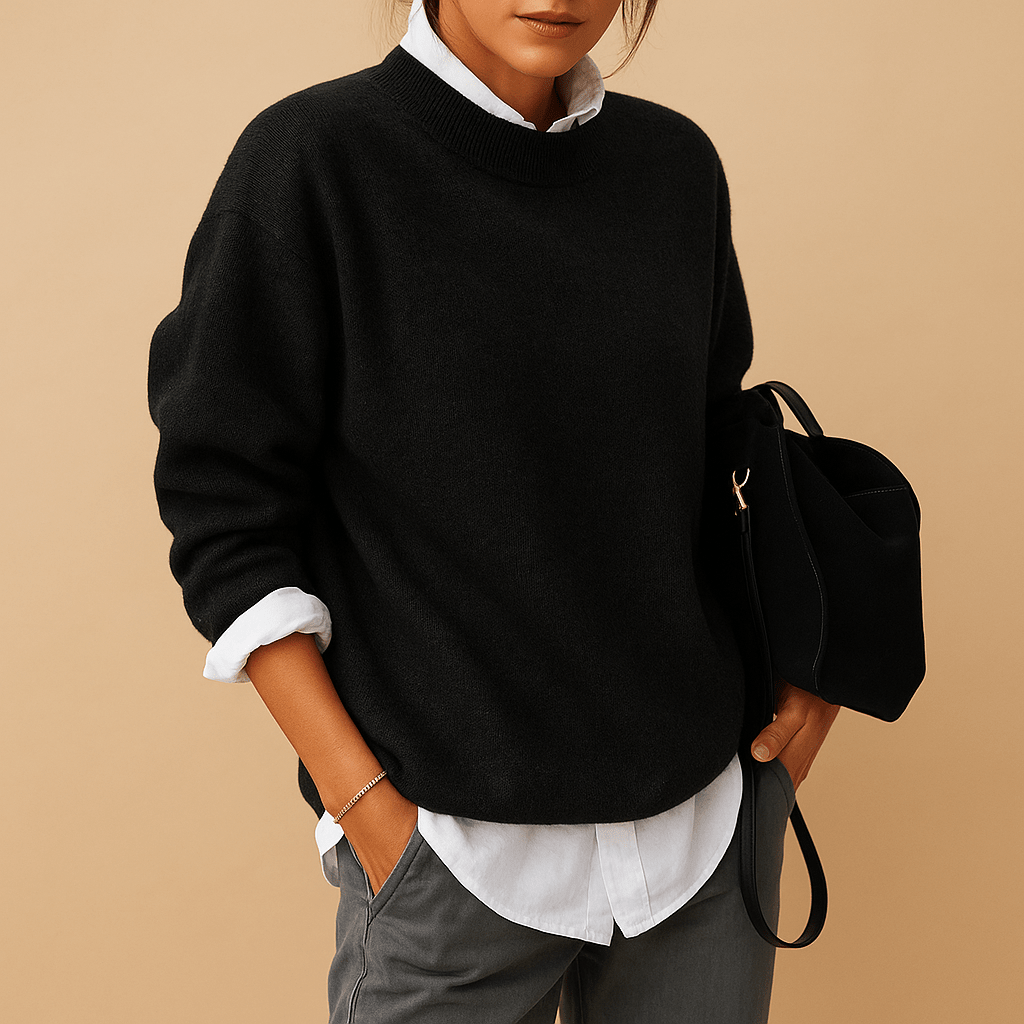 Sweater Women Elegant Comfortable Fit Minimalist Knit Finish Design