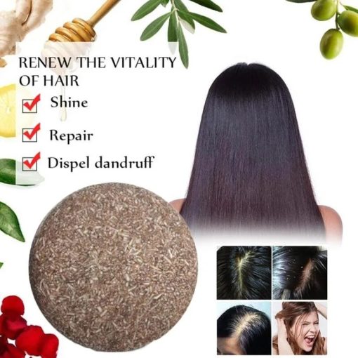 Anti-white hair solid shampoo