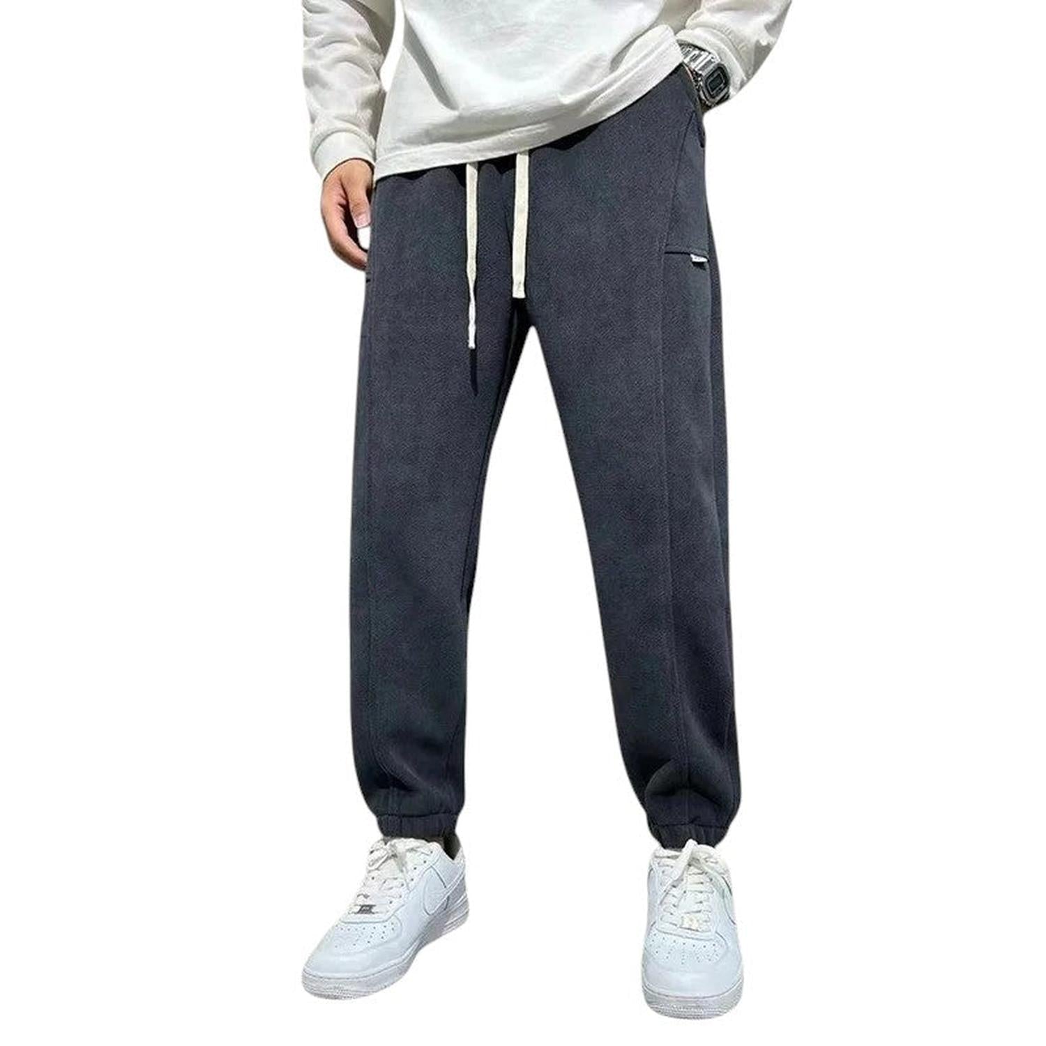 Trousers Men Corduroy Casual Relaxed Fit Outdoor Comfort