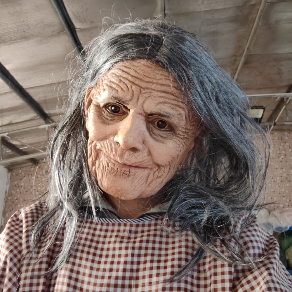 Granny Witch Mask — Spooky Halloween Character Face Mask