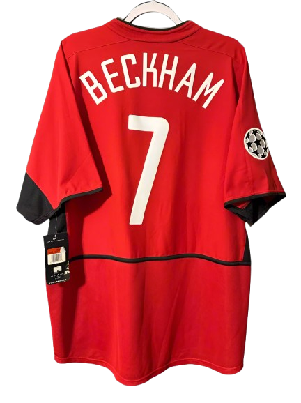 Maglia da calcio retrò del Manchester United 02/03 David Beckham #7 | Era (edizione Champions League)