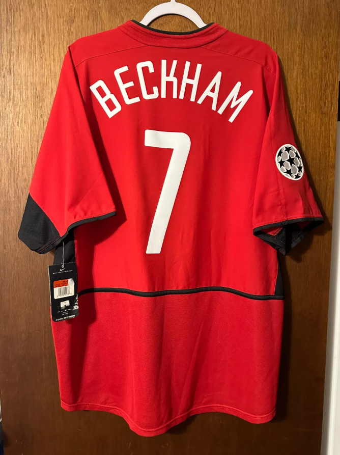 David Beckham #7 Manchester United retro-voetbalshirt 02/03 |  Era (UCL-editie) voetbalshirt