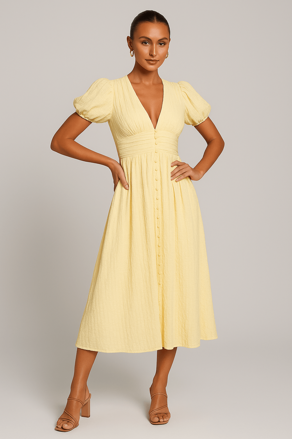 Women's Maxi Dress — Short Sleeve Relaxed Fit Casual Design