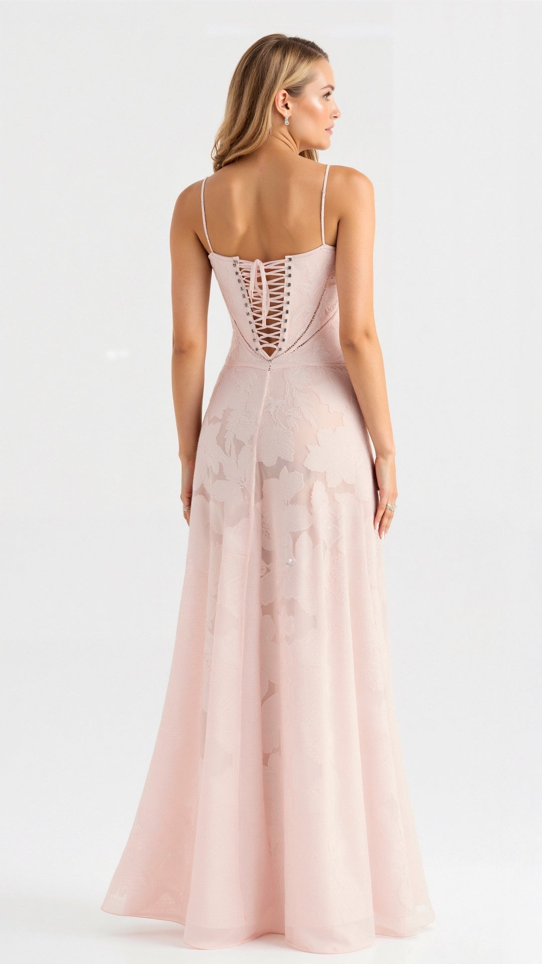 Women's Maxi Dress — Spaghetti Strap Corset Bodice Design