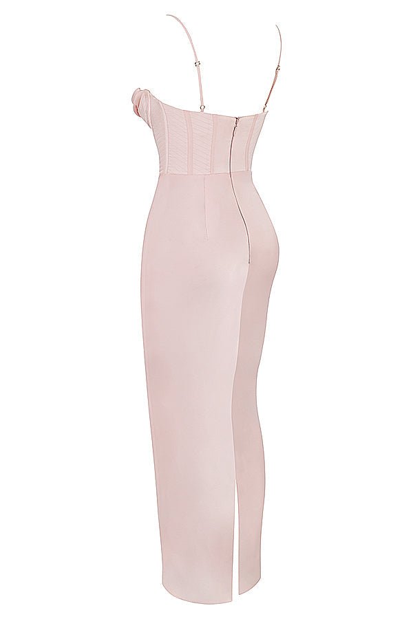 Women's Mini Dress — Bodycon Fit Pleated Tie-Back Closure