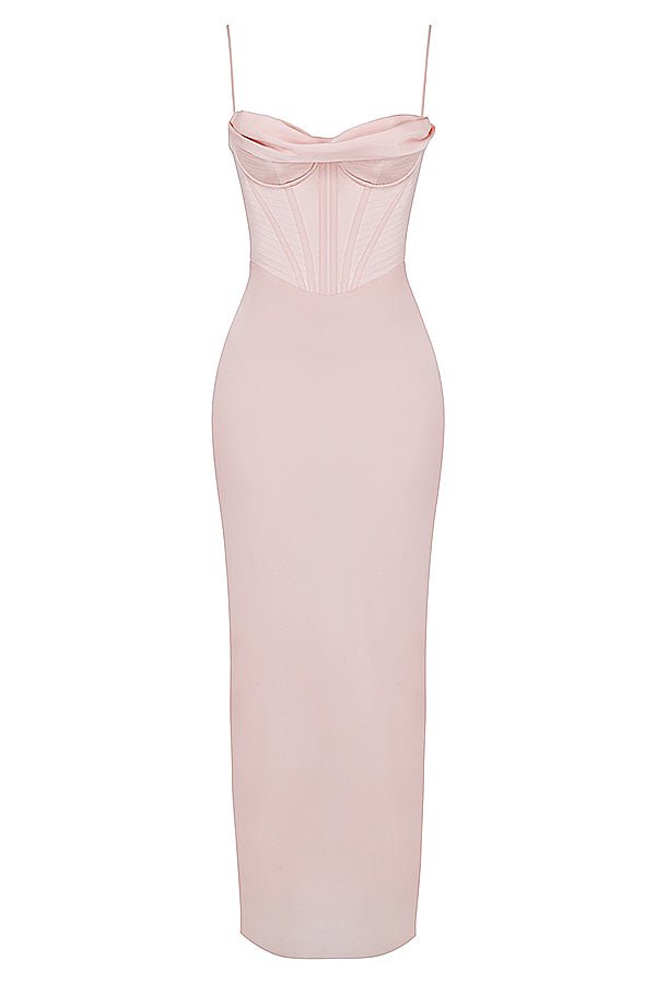 Women's Mini Dress — Bodycon Fit Pleated Tie-Back Closure