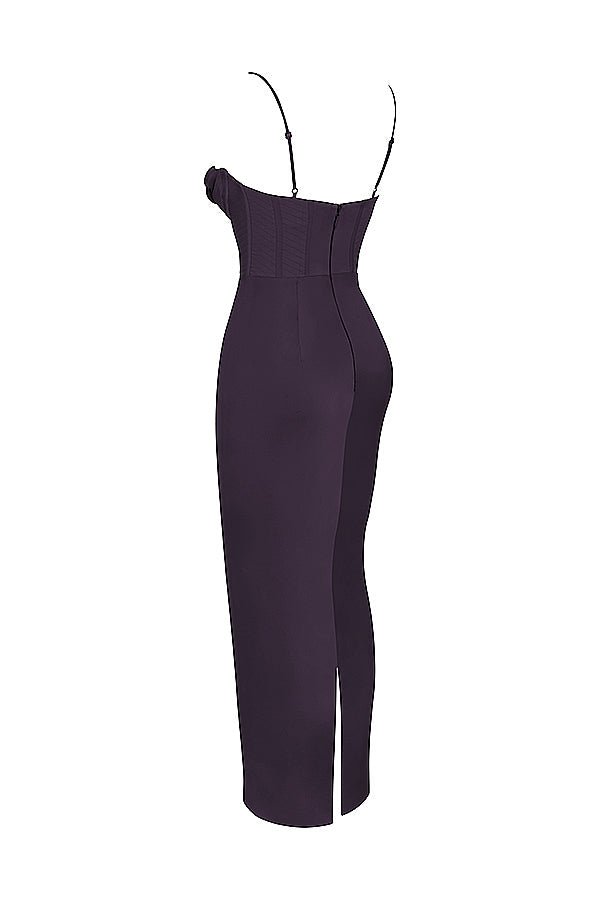 Women's Mini Dress — Bodycon Fit Pleated Tie-Back Closure