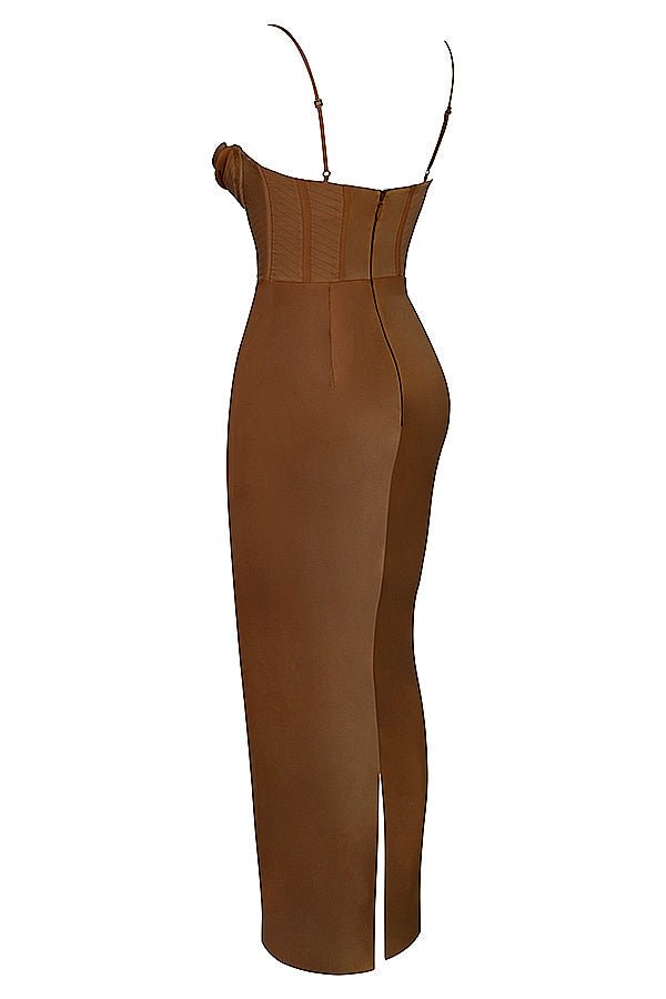 Women's Mini Dress — Bodycon Fit Pleated Tie-Back Closure