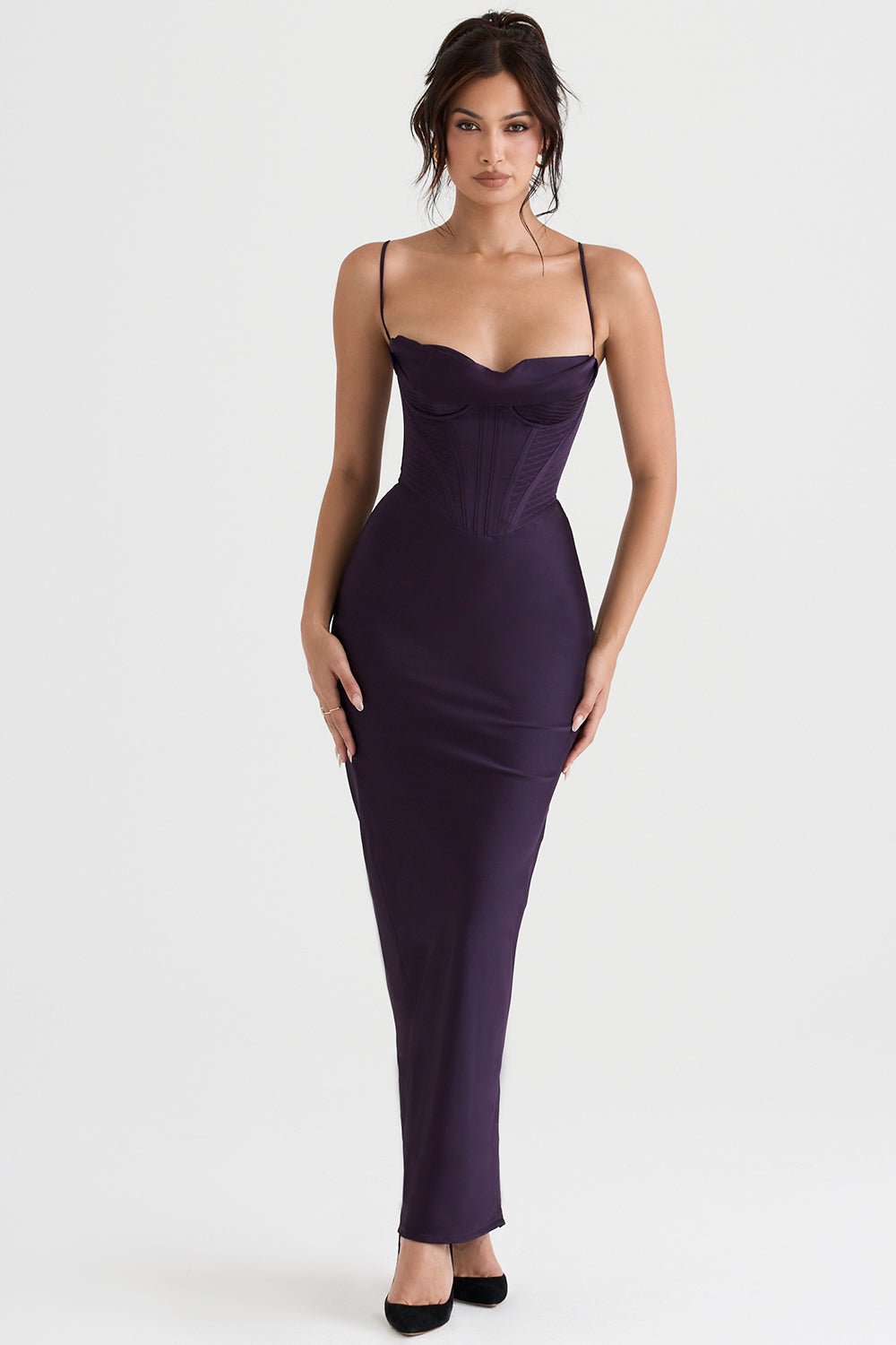 Women's Mini Dress — Bodycon Fit Pleated Tie-Back Closure