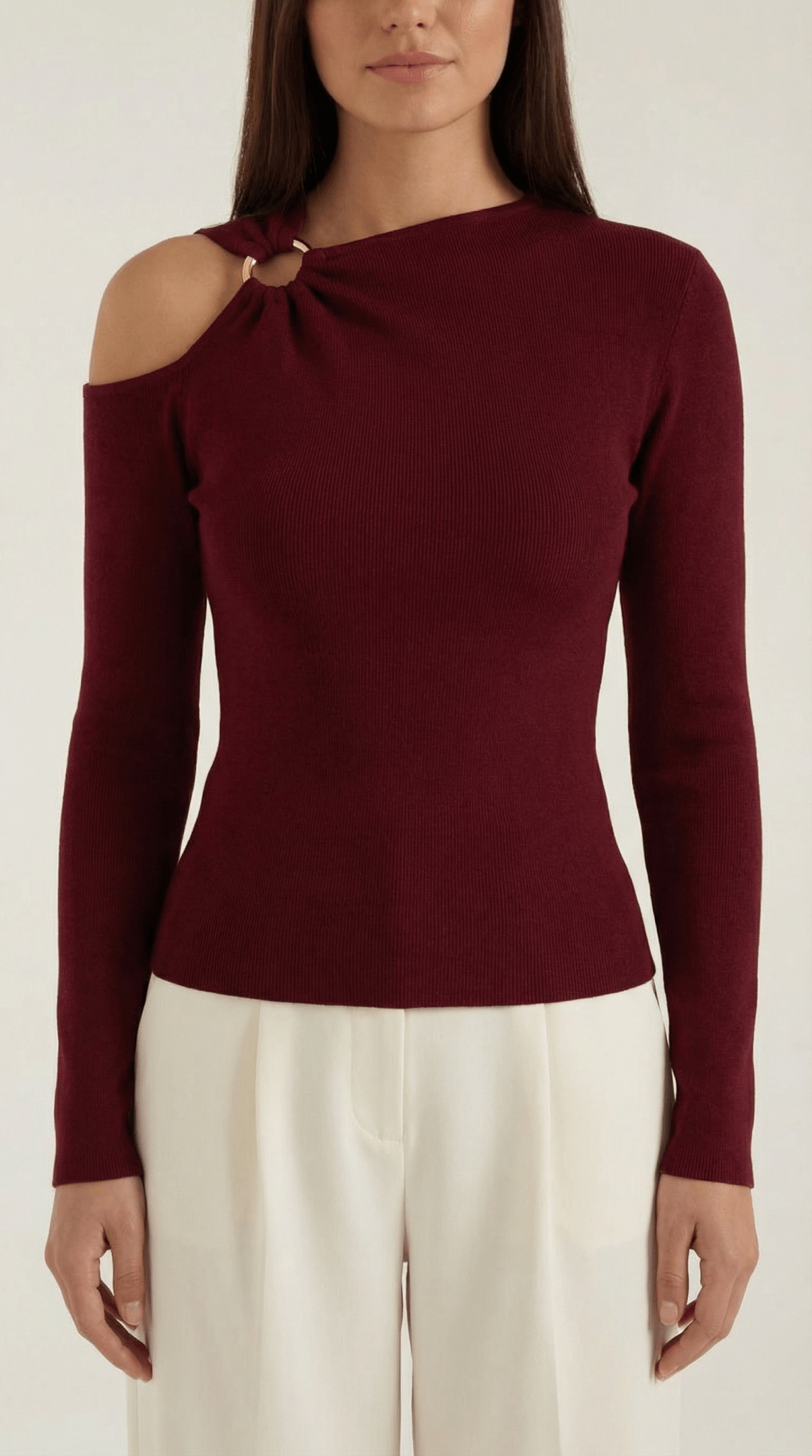 Women's Top — Sleeveless One Shoulder Asymmetric Neckline